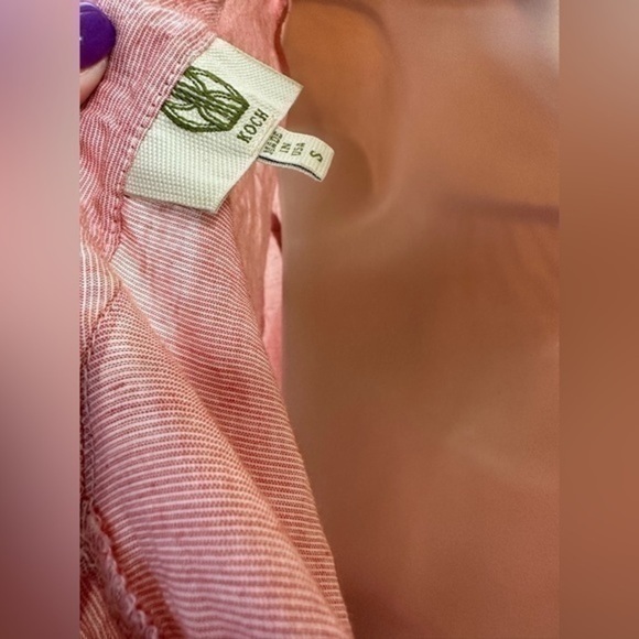 KOCH STRIPPED BUTTON DOWN TUNIC TOP - Picture 2 of 5